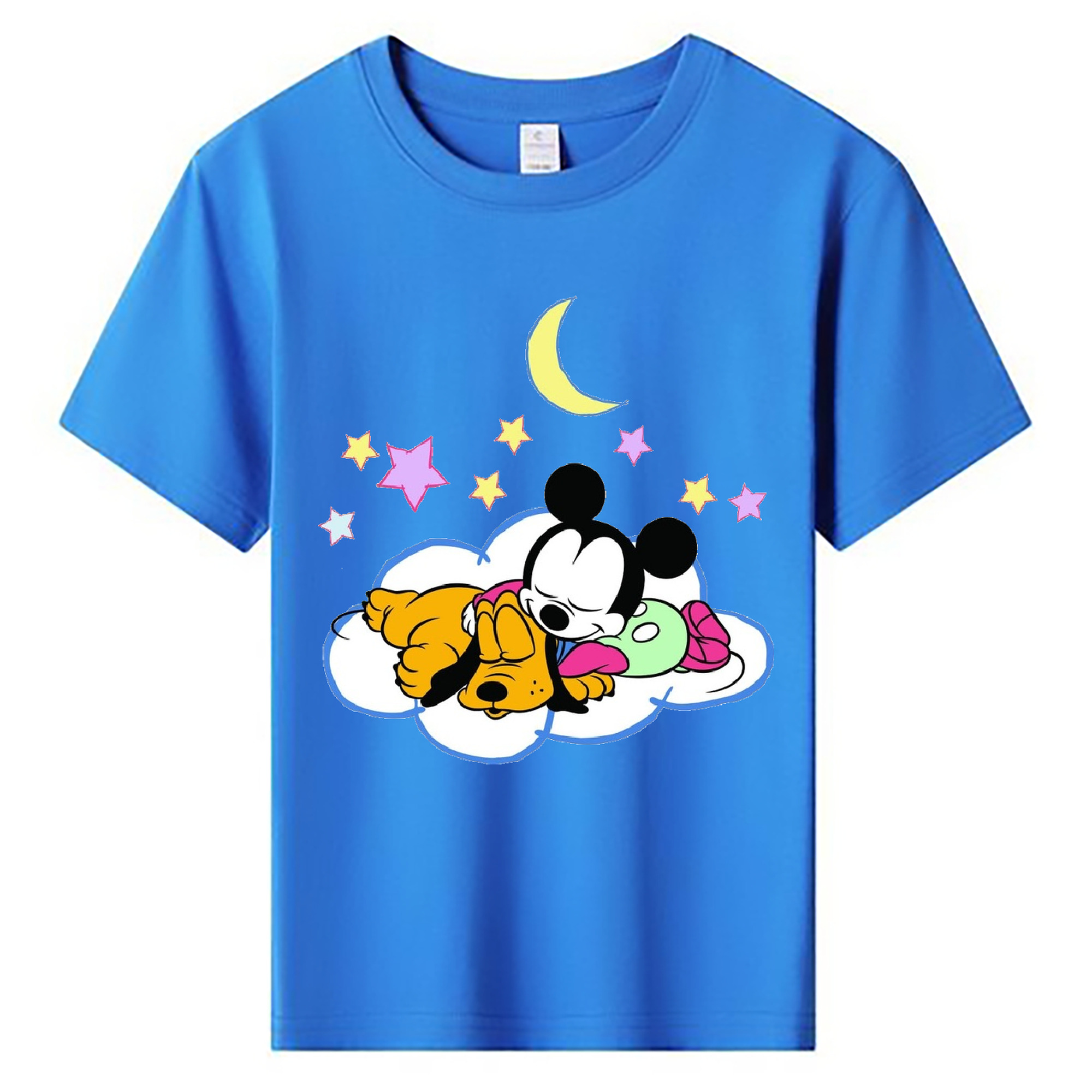 ミッキーマウス Mickey Mouse 綿100％キッズTシャツ（フロントプリント）